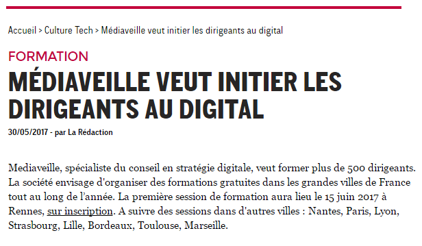 Mediaveille veut initier les dirigeants au digital