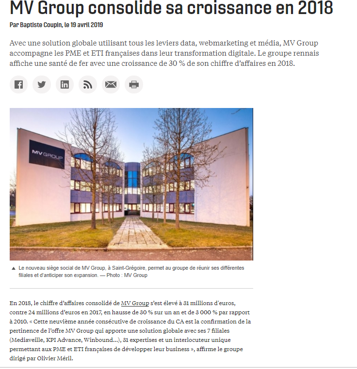 MV Group consolide sa croissance en 2018