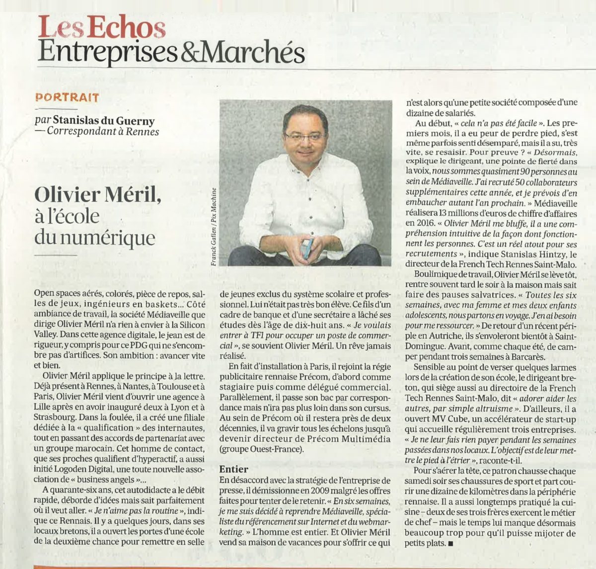 Portrait Olivier Méril, à l’école du numérique
